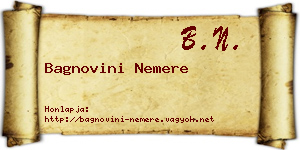 Bagnovini Nemere névjegykártya